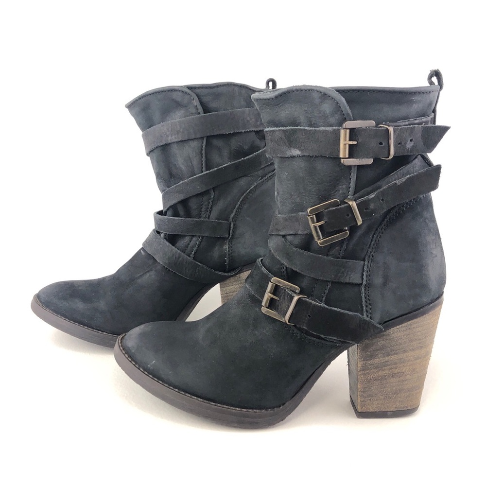Steve Madden Yale Black Leather Mid Boots 10 M - Picture 2 of 12